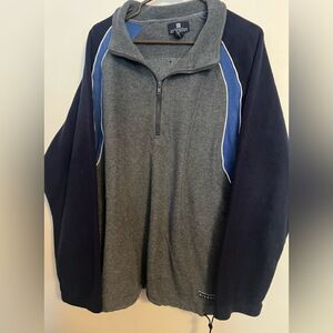 Givenchy Gray and Navy  Half Zip-Up Sweatshirt